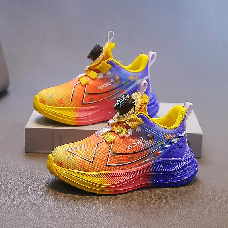 Children's Sports Shoes Breathable Boys' Running Shoes Spring and Autumn New Ins Mesh Shoes Shock-absorbing Soft-soled Boys' Casual Shoes