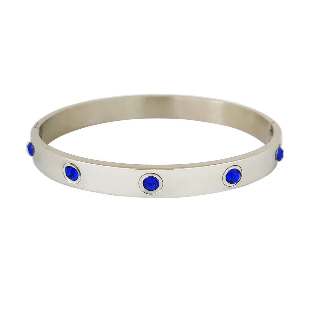 Stylish Men's & Women's Stainless Steel and Titanium Bracelets with Diamonds, Popular In Europe & America