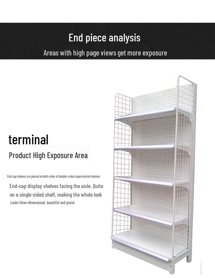 Reinforced Multi-Layer Display Rack for Snacks, Stationery, and Convenience Items - Single/Double-Sided for Supermarkets and Pharmacies