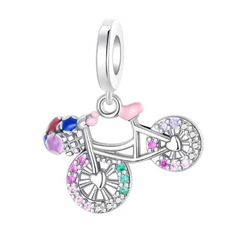 Back To School Copper Charms Bag Earphone Magic Cube Watch Games Console Bead Pendant Fit Bracelet Necklace Jewelry