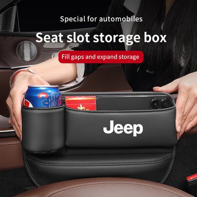 Car Leather Seat Crevice Water Cup Holder Storage Box Renegade Compass Gladiator Patriot Commander Wrangler Grand Cherokee