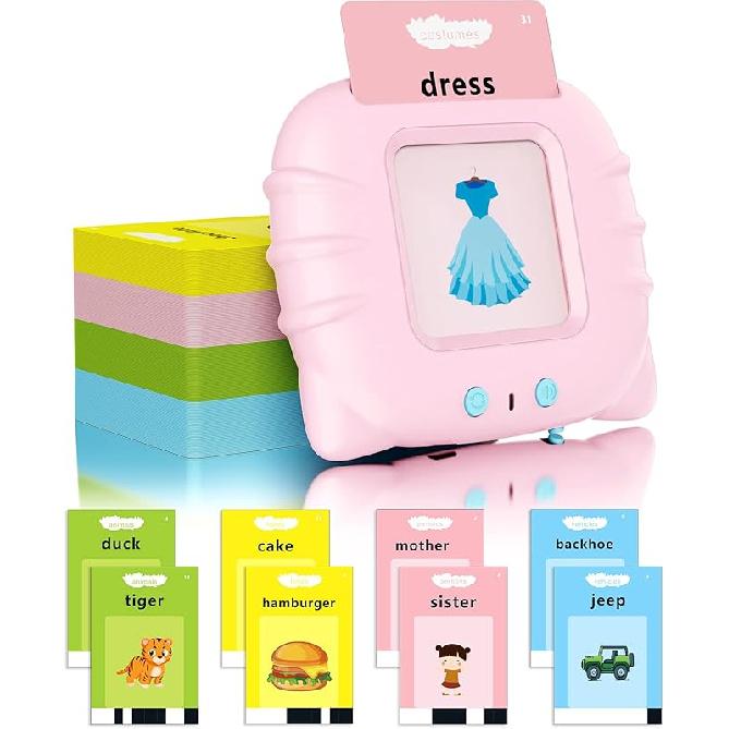 KOKODI Talking Flash Cards for Toddler Girls Toys Age 3+, Speech Therapy Toy 224 Sight Words Speech Therapy Toys Learning Alphabet Educational