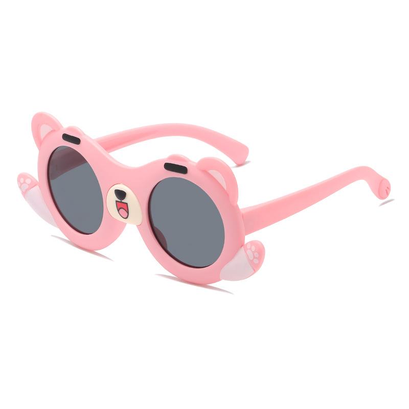 New Children Little Bear Round Form Sunglasses Girl Brand Designer Fashion Sun Glasses Cute Baby Outdoor Sunshade Eyewear Uv400