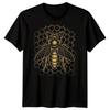 Honey Bee Insect Animal Mens T Shirt Honeycomb Design
