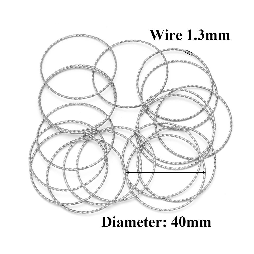 10pcs Stainless Steel Gold Earrings Rings Spiral Round Twisted Big Circle Ear Wire Hoops Pendant Connectors DIY Jewelry Findings