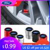 Car Sticker Hot For Ford Car Tire Valve Caps Metal Styling Tyre Air Stems Cover For Ford S MAX Ranger Focus Fiesta Mondeo Kuga M