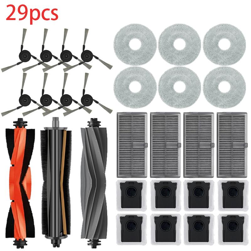 For  Dreame L40 Ultra / X40 Ultra Robot Vacuum Accessories Dust Bags Mop Main Side Brushes Cloths HEPA Filters Spare Parts