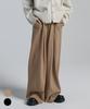 TEN PAST SEVEN Single-Pleat Elastic Wide Pants (2 Colors)