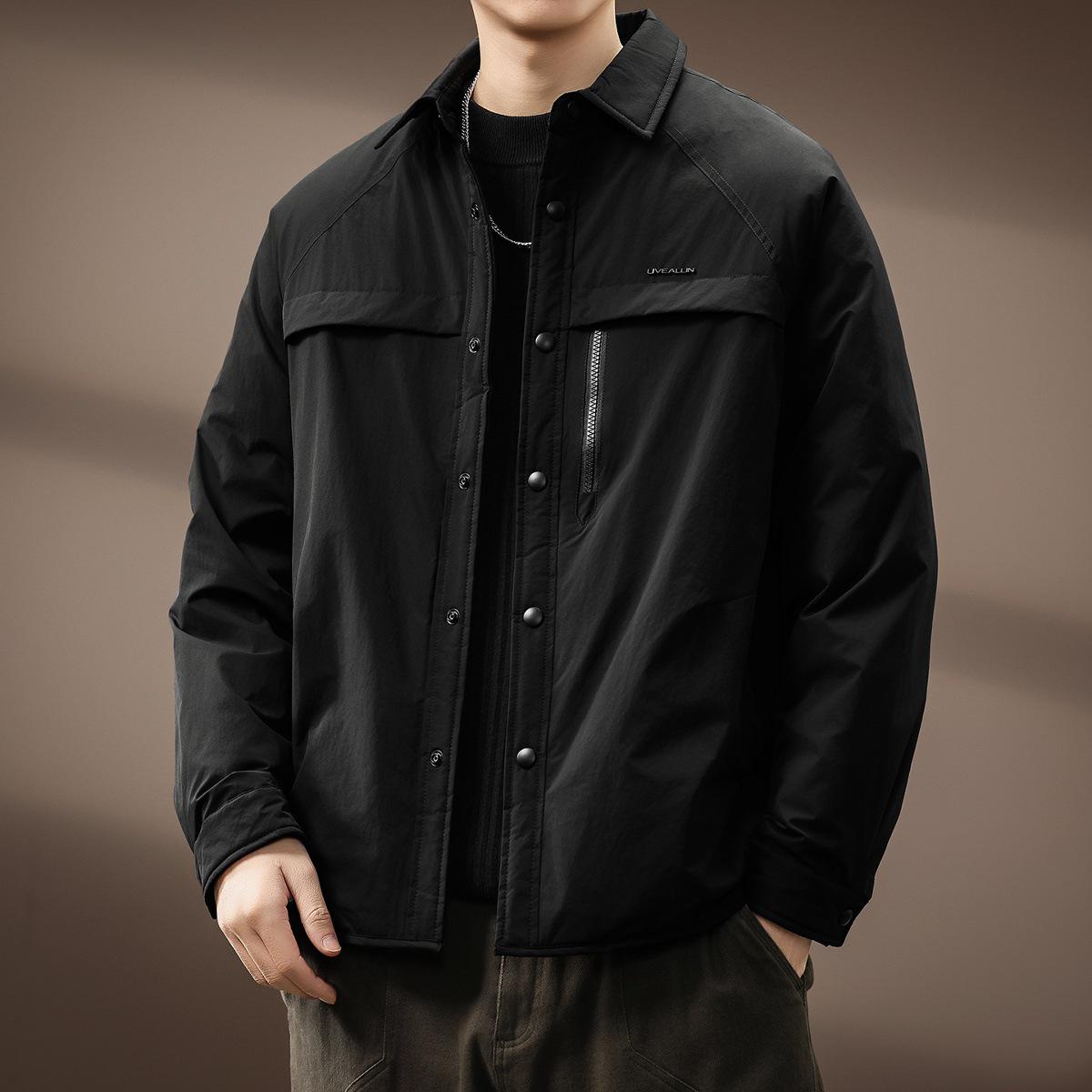 Luxury 90% Duck Down Lightweight Turn-Down Collar Men s Winter Jacket - Loose Fit & Warm Outerwear L (135-150 kg)