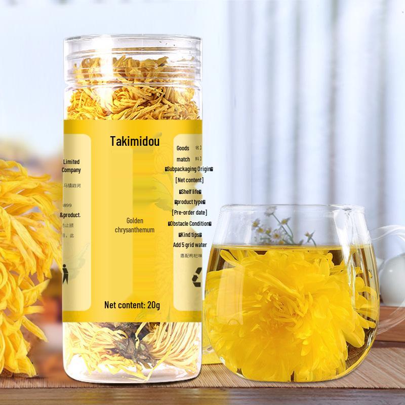 Golden Silk Chrysanthemum Tea with Goji Berry, Honeysuckle, and Fetal Chrysanthemum