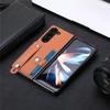 Wallet Case With Card Holder & Wrist Strap for Samsung Galaxy Z Fold 6 5 4 3 2 Fold6 Fold5 Fold4 Fold3 Fold2 5G PU Leather Cover