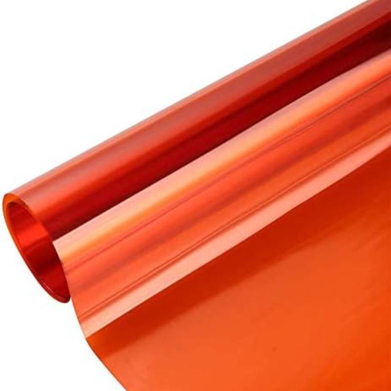 

Оранжевая оконная пленка полупрозрачная самоклеящаяся самоклеящаяся рождественская вечеринка для дома красочные наклейки для украшения 45x200cm