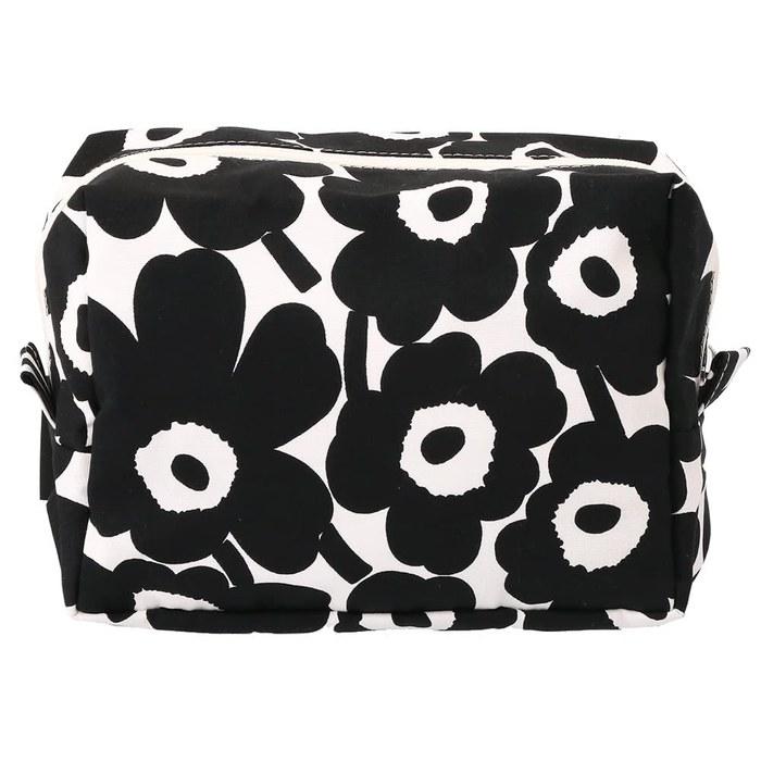 [Marimekko] Cosmetic Pouch Travel Pouch Makeup Bag MINI UNIKKO Nordic Virya Mini Unikko 71295 190 Black [Parallel Import] 23.0 x 9.5 x 17.0