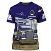 Camion Stampa 3D T Shirt Uomo Estate O-collo Manica Corta Oversize Top Casual Tee Allentato Streetwear Unisex Harajaku