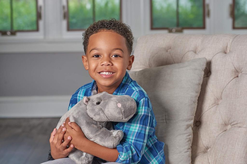 Wild Republic Hippopotamus Plush Soft and W20 x D30 x H19cm Toy, Fluffy, 12" (16620)