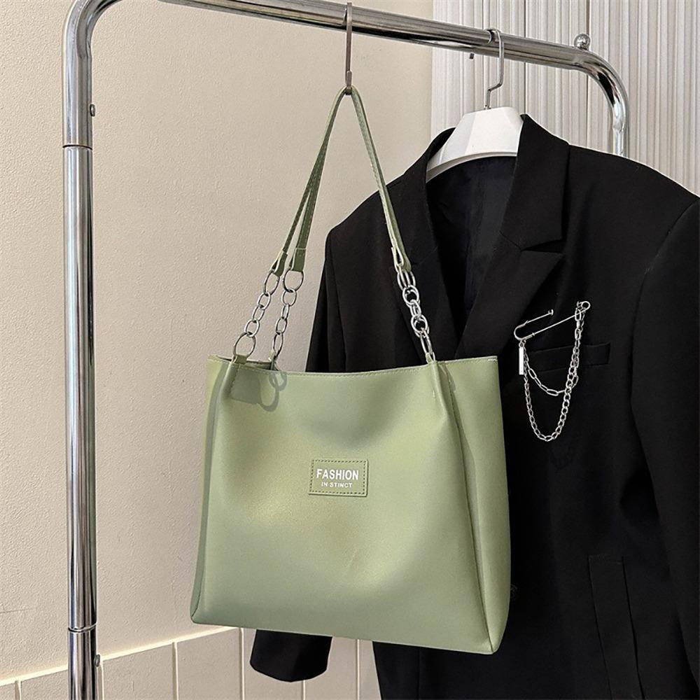Trend PU Leather Tote Bag Large Capacity Multicolor Underarm Bag Comfortable Hand Bucket Bag Shopping