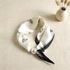 Scarf Print Silk Pearl Neck Scarf Lazy Chain Collarbone Magnetic Thin Pendant Buckle Handkerchief Ribbon Woman Luxury Accesories