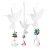 Hanging Metal Hummingbird Suncatcher Prisms Suncatcher Faux Crystal Window
