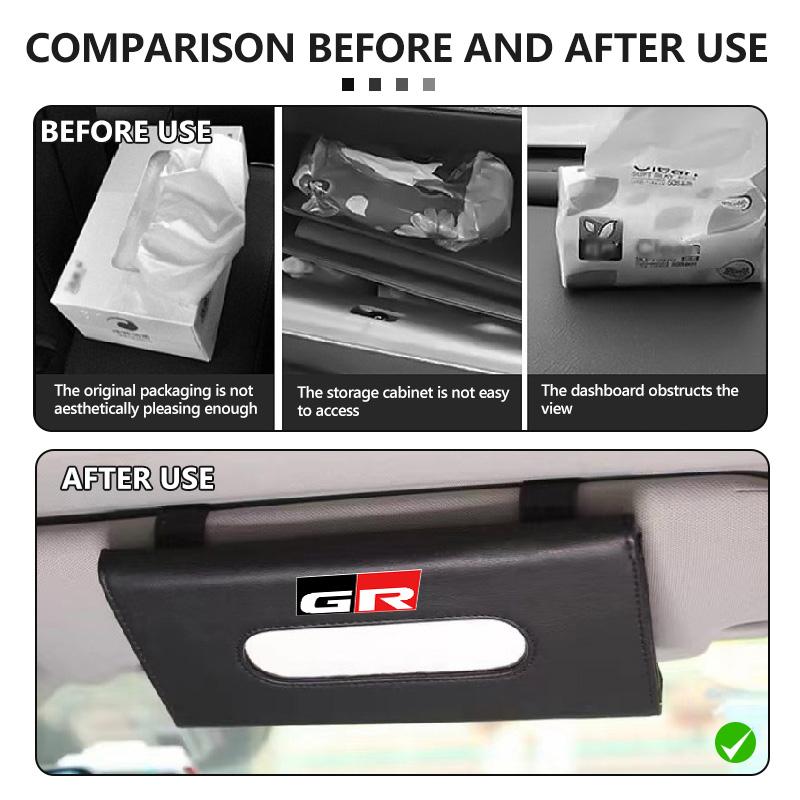 For Toyota Snap-fit Car Sun Visor Tissue Box Storage Accessories Chr Corolla Camry Rav4 Yaris Hilux Prius Avensis