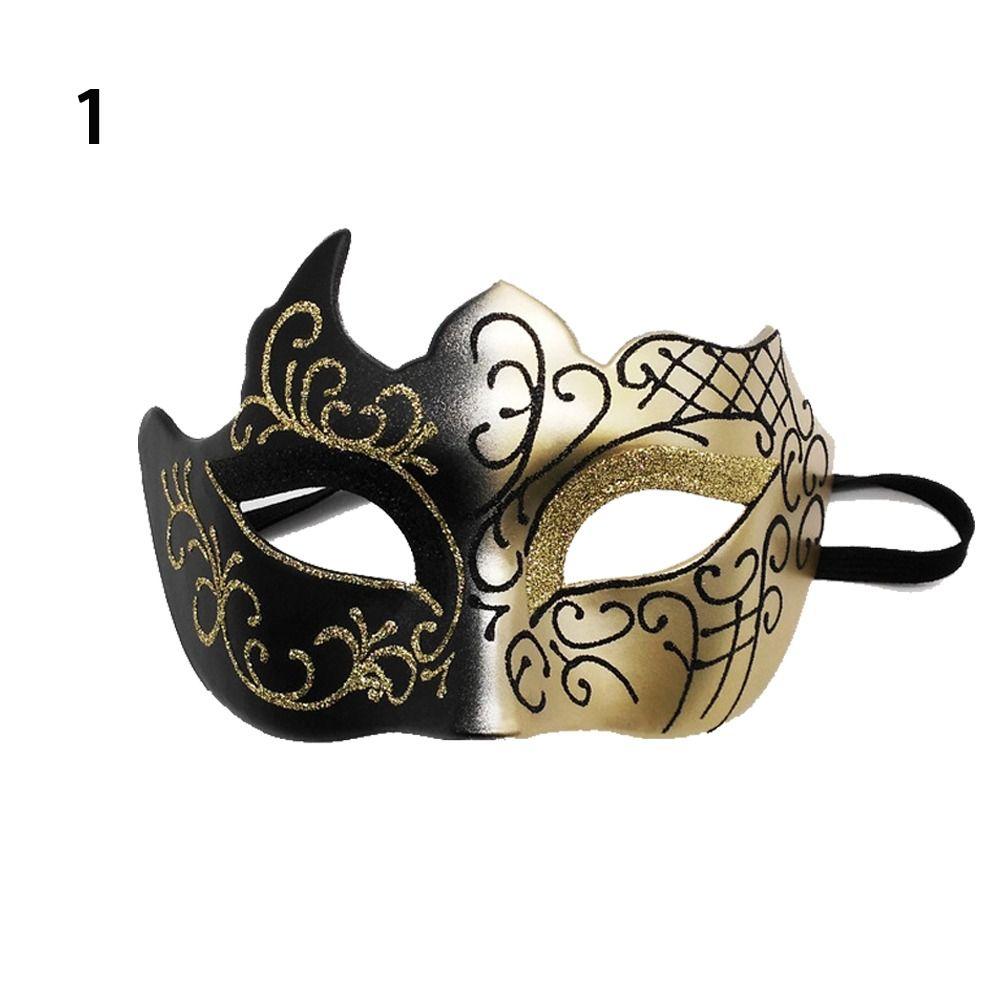Prom Mask Dance Costume Gentleman Dance Mask Masquerade Glossy Mask Cosplay Party
