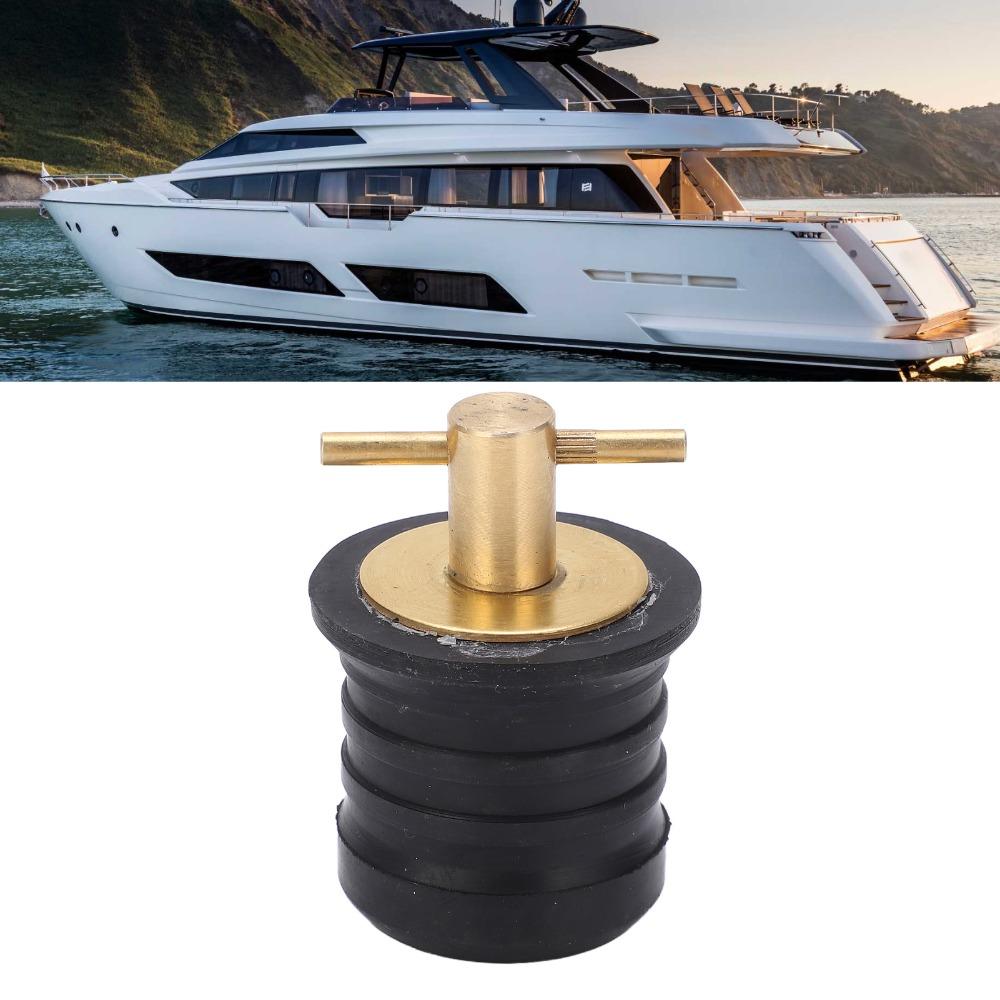 Rubber Seal Drain Plug Brass Material Brass Drain Plug Durable Marine Drain Plug  Boat Accessory