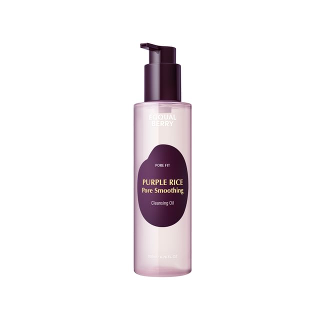 EQQUALBERRY - Очищающее масло с фиолетовым рисом для сужения пор 200ml
