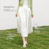 Women's Pure Cotton A-Line Pleated Midi Skirt