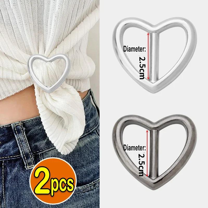 1/4 szt. Broszka Pierścień z Węzłem na Dole Koszulki Akcesoria Odzieżowe Moda Talia Metalowy Róg Zapięcie Węzłowe Jedwabny Szalik Klamry do Koszul