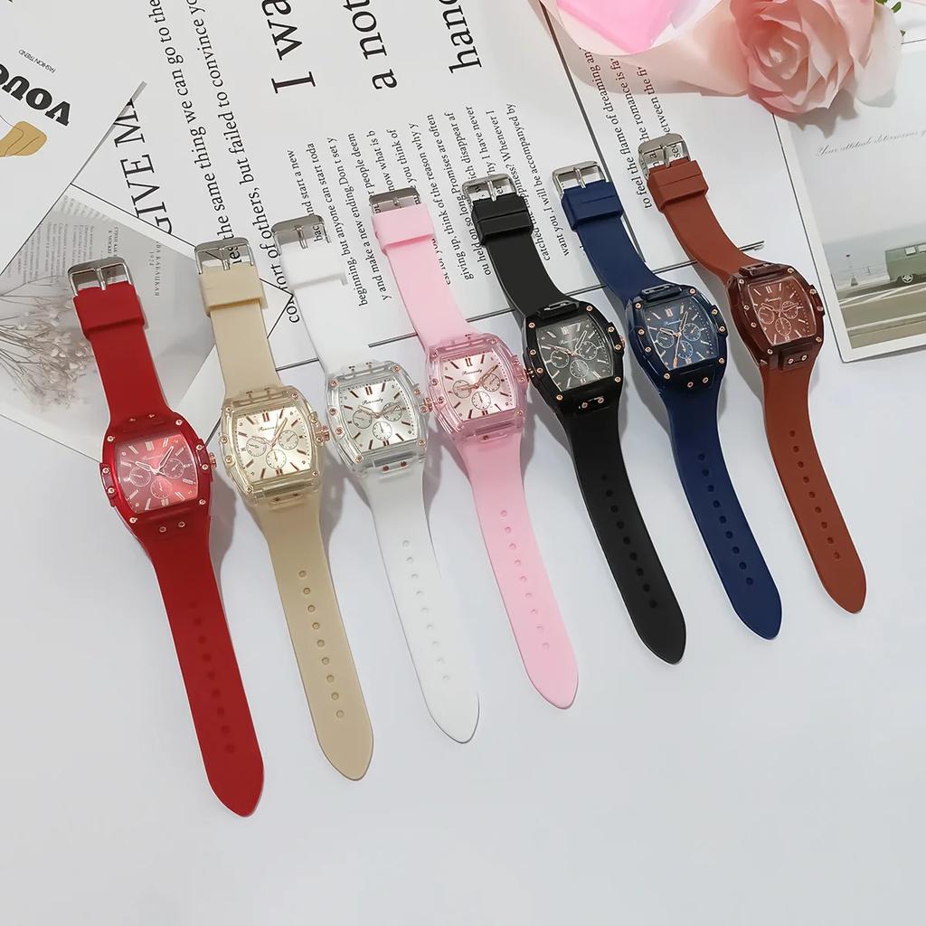 Candy Color Women Watches Fashion Luxury Brand Women Watch Silicone Strap Quartz Wristwatch Ladies Clock Gift Relogio Feminino