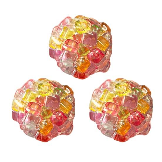 2/3/5Pcs Bead Filled Stress Ball Anxiety Stress Relief Beaded Ball Squeeze Toy Portable Travel Soft TPR Textured Ball Sensory Fidget Toy