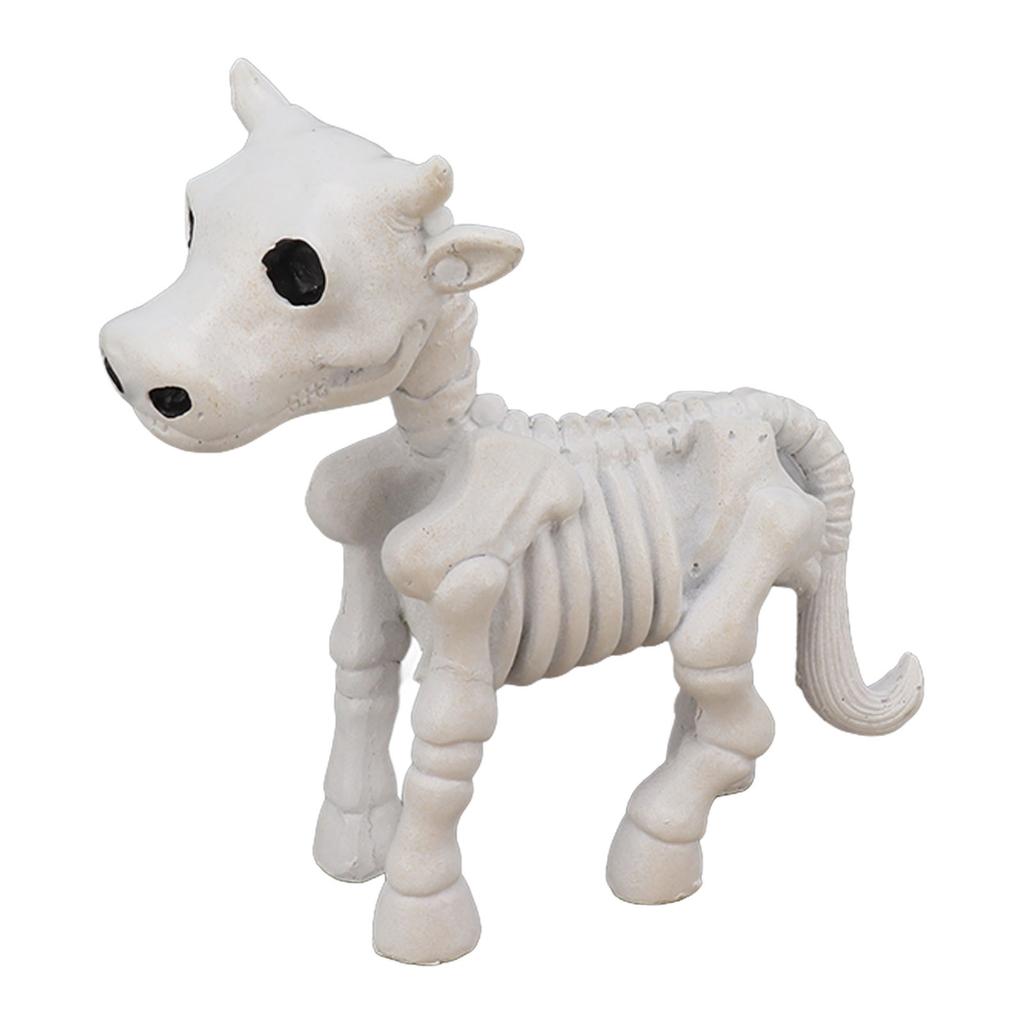 Halloween Cow Skeleton Decoration Innovative Fun Waterproof Resin Cow Skeleton Statue for Outdoor