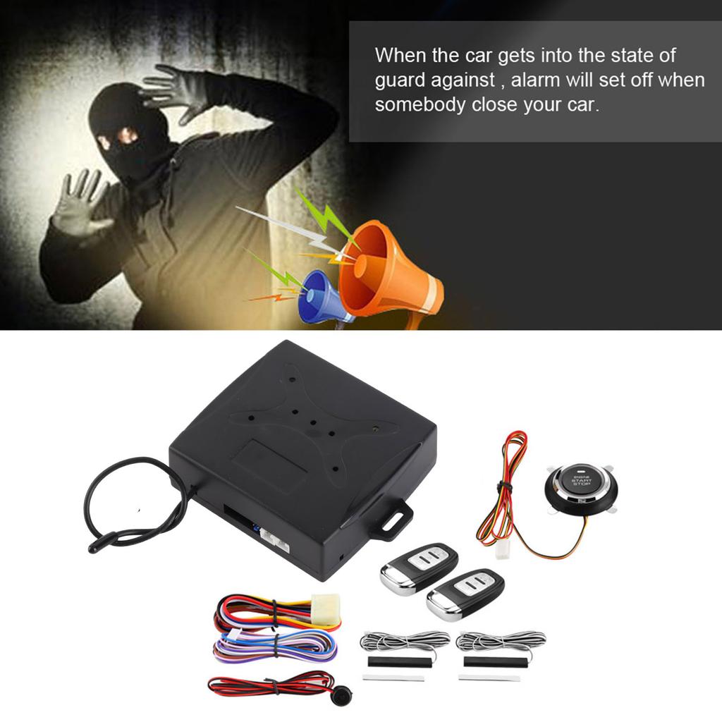 Universal Car Alarm System Engine Ignition Keyless Entry Push Button Remote Starter