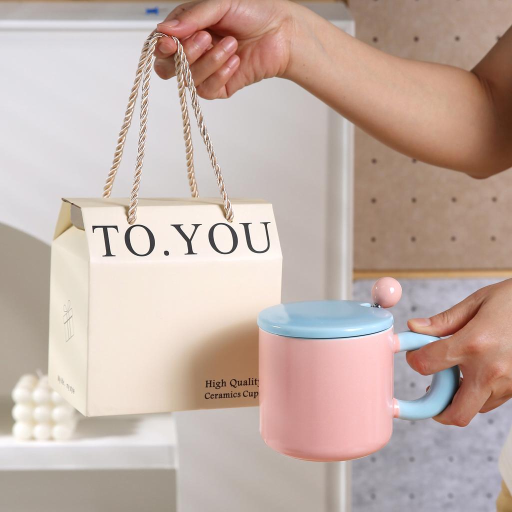 Copo Térmico Ins Copo de Café da Manhã Grande Capacidade Copo para Casal Copo