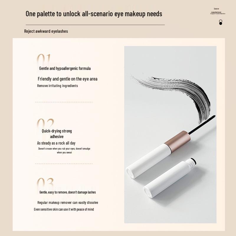 Double-Ended Quick-Dry Transparent Eyelash Glue with Long-Lasting Setting Mascara