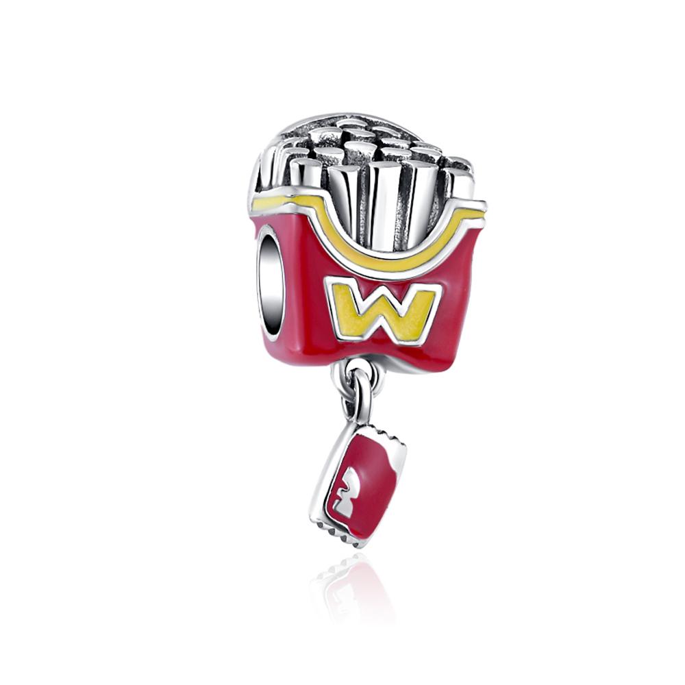 Latest Copper Love Rubik'S Cube Cake Cup Battery Charm Pendant Bead Fit For Original Bracelet Diy Women'S Boutique Jewelry