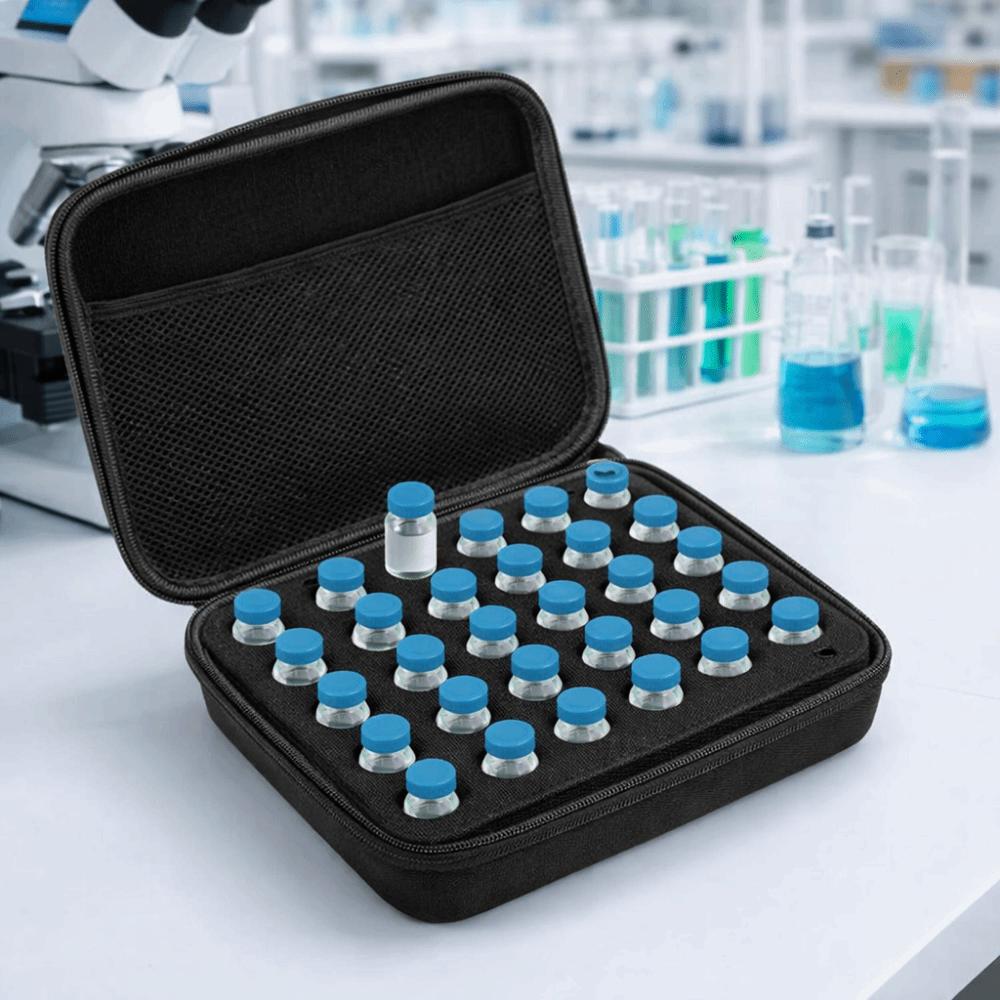 30/60 Slots Insulin Vial Storage Box Hard Case 10ml Insulin Case Large Capacity Wear-resistant Essentials Oil Case Travel