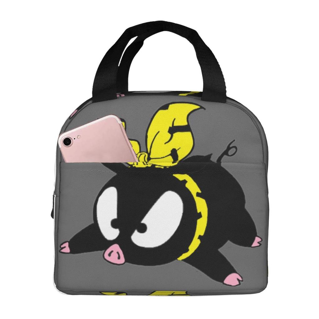 HQ Pig Ranma 12 P-Chan Peechan Insulated Lunch Bag for Women Office Cooler Thermal Food Box Tote Portable Lunch Boxes Container