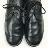 Pre-80s Agal Handmade Wooden Peg Vintage Plain Toe Black Size 26.5-27.0cm Continental Men's(USED)