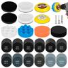 331/129pcs 3 Inch Wet Dry Sanding Discs 60-10000 Grit Sandpaper Pads and Foam Buffering Pad for Wood Metal Car Polishing