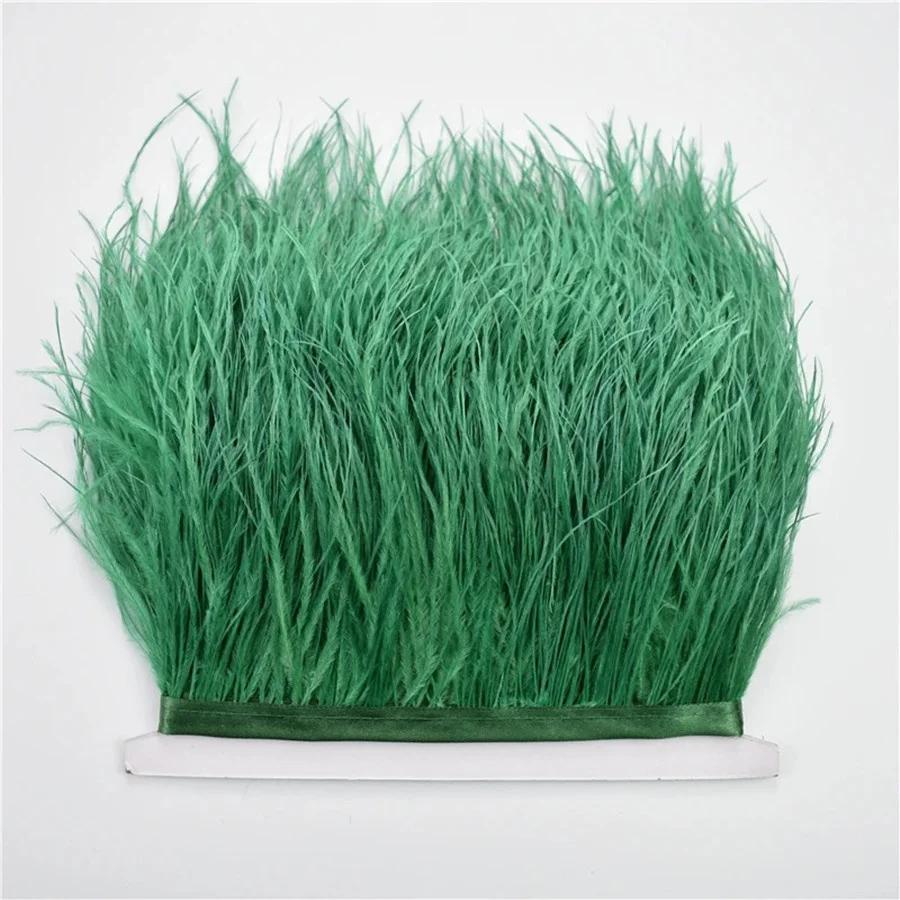 1/10M Natural Plume Black Ostrich Feathers Trim Crafts DIY Feather Ribbon Jewelry Making Wedding Party Christmas Decor 8-10cm