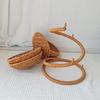 Praktischer Obstaufbewahrungskorb Eleganter Obstschalenhalter mit mehrschichtigem Halter Künstliche Rattan-Organizer