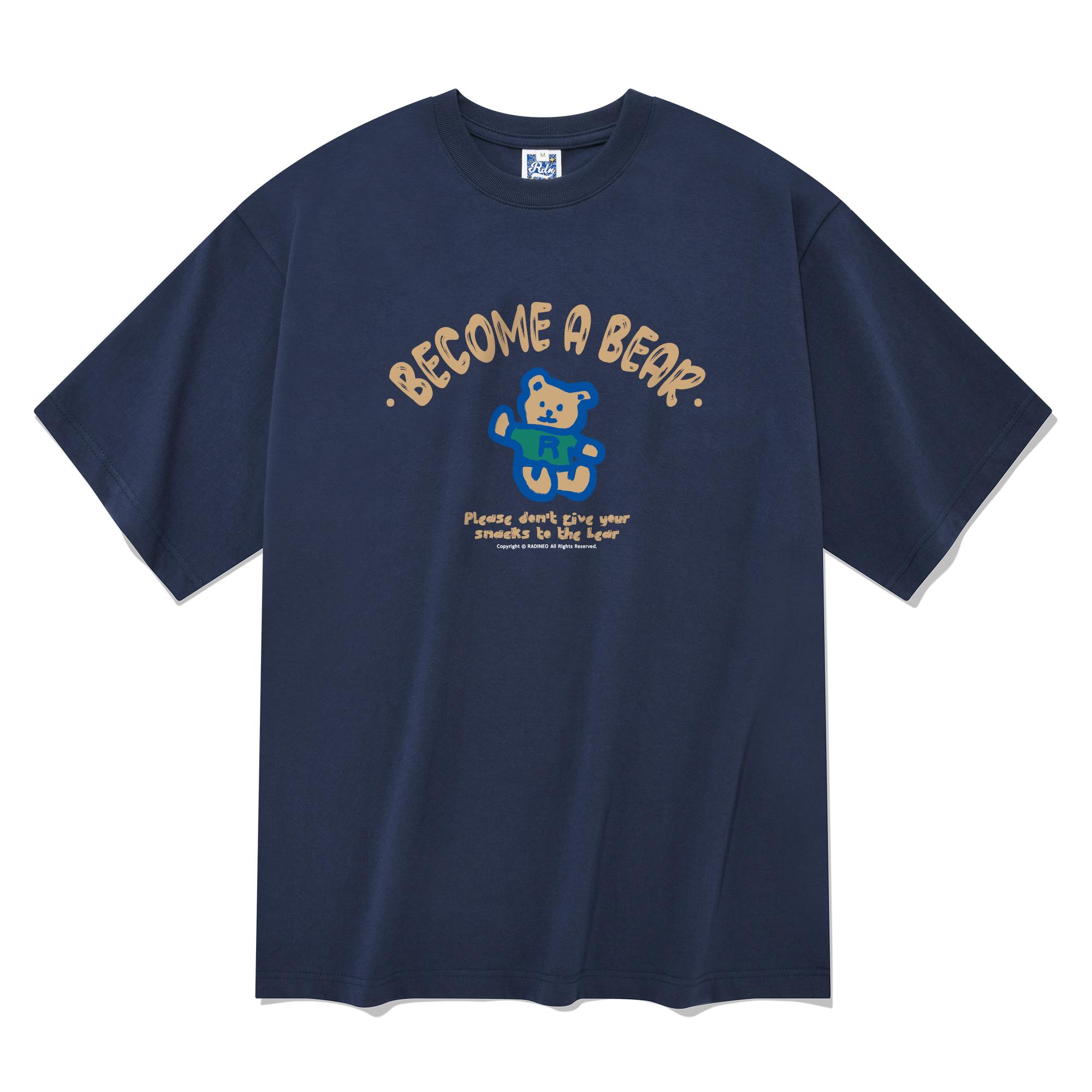 Radineo Become Bear Short Sleeve T-Shirt Navy L