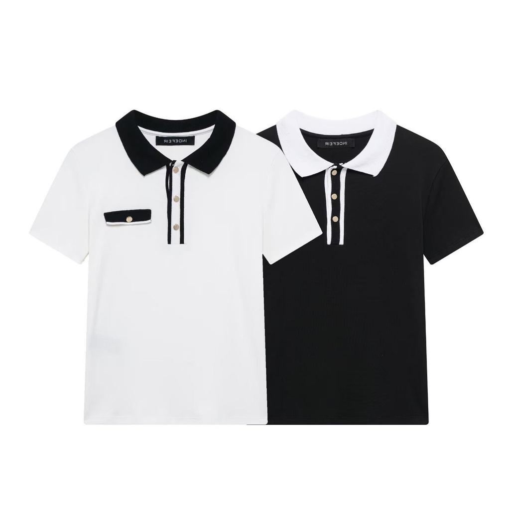 TAOP&ZA Spring/Summer Women's Polo Collar Short Sleeve Knit T-Shirt