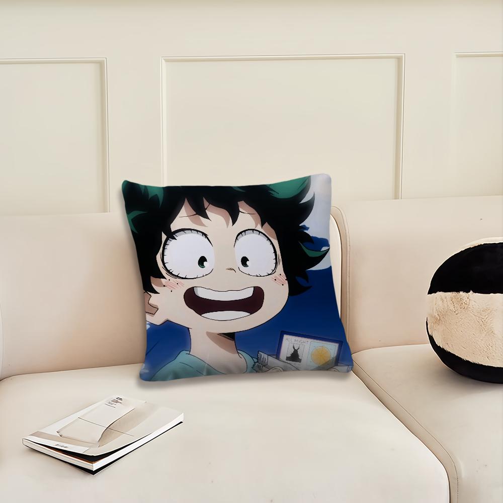 Anime M-My H-Hero Academia Izuku Midoriya Cushion Cover Living Room Headboard Office Bedroom Cushion Sofa Nap Time Pillow Case
