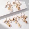 Exquisite Shell Keychain Conch Starfish and Star Pendant Keyring Bag Decoration Fashionable Beach Vacation Accessory