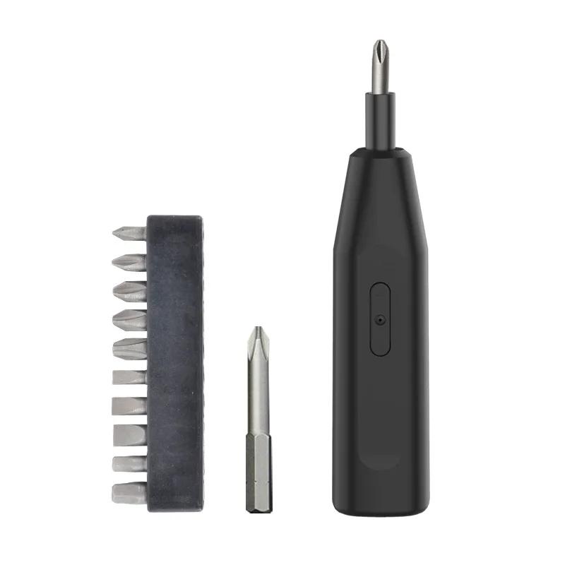 

13 шт. Компактная аккумуляторная отвертка 3,6 В с USB-зарядкой, Электрическая, Портативный дизайн, Включает аккумулятор чёрный