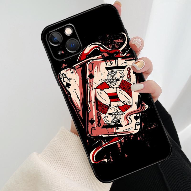 Pik-Ass Poker Handyhülle Für iPhone 17 Pro Max 16 15 11 13 12 14 Pro Max mini 15 16 Plus 16e 17 Air Cover
