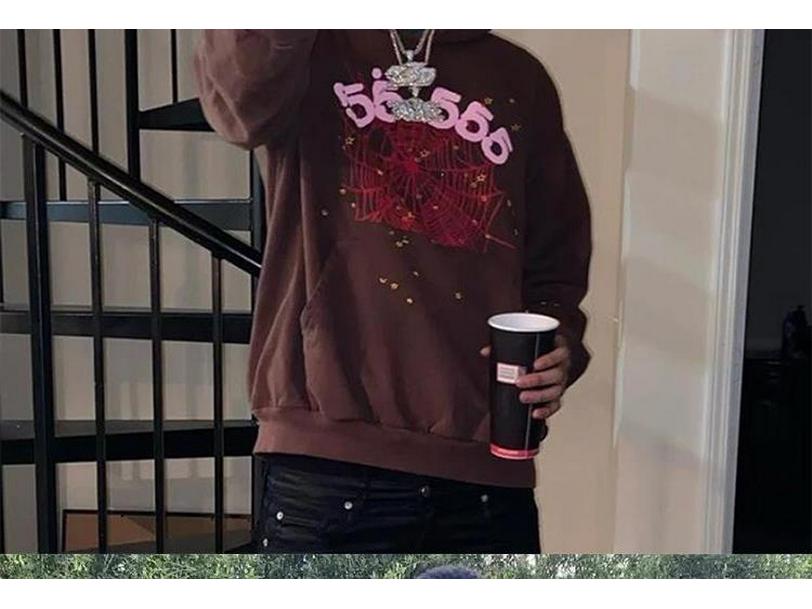 Sp5der Hoodie: Spinnennetz-Design, Unisex Trendiges Hip-Hop-Set Inspiriert von Young Thug