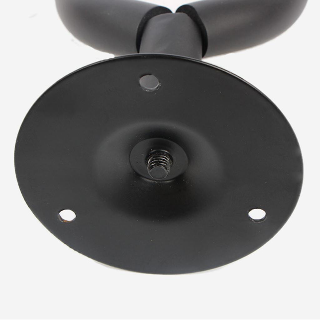 4 szt. Wieszak Haczyk na Gitarę Ścienny Uchwyt Metalowy Okrągły Czarny Uniwersalne Akcesoria do Instrumentów Akustycznych Elektrycznych Basowych