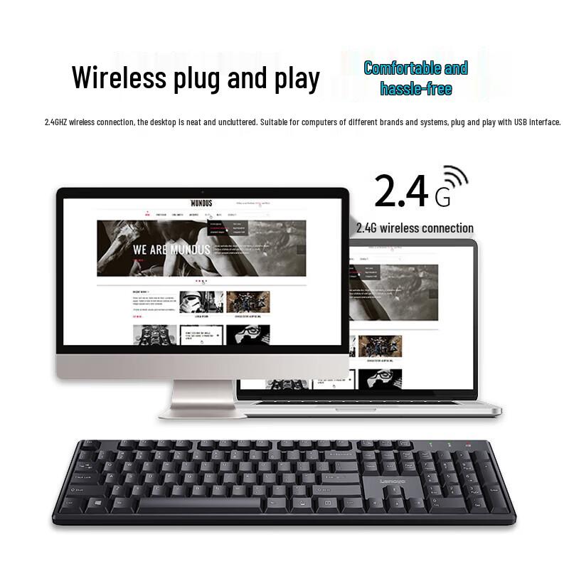 Lenovo MK23 Wireless Keyboard and Mouse Combo